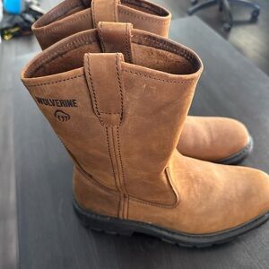 Wolverine Tan Leather Work Boots